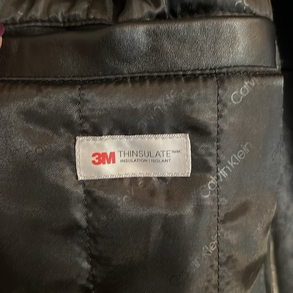 CALVIN KLEIN NWT Men’s Leather Medium Thinsulate lined brown  Jacket/ Coat - Picture 14 of 17